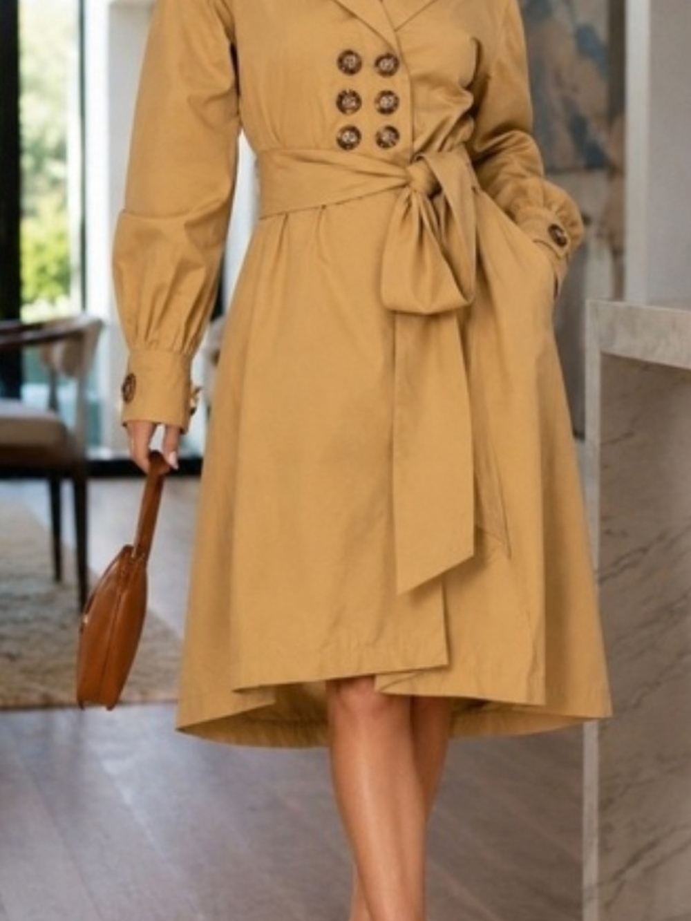 Guatape Trench Jacket In Camel ($285) NWT